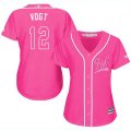 Women's Milwaukee Brewers #12 Stephen Vogt Replica Pink Fashion Cool Base MLB Jersey