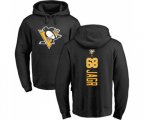 NHL Adidas Pittsburgh Penguins #68 Jaromir Jagr Black Backer Pullover Hoodie