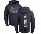 Tennessee Titans #19 Tajae Sharpe Navy Blue Backer Pullover Hoodie