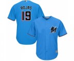 Miami Marlins #19 Miguel Rojas Replica Blue Alternate 1 Cool Base Baseball Jersey