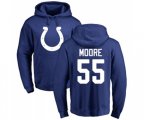 Indianapolis Colts #55 Skai Moore Royal Blue Name & Number Logo Pullover Hoodie