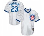 Chicago Cubs #23 Ryne Sandberg Replica White Home Cooperstown Baseball Jersey
