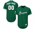 Atlanta Braves Customized Green Celtic Flexbase Authentic Collection Baseball Jersey