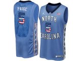 2016 US Flag Fashion 2016 Men's North Carolina Tar Heels Marcus Paige #5 College Basketball Jersey - Blue