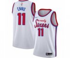 Philadelphia 76ers #11 James Ennis Swingman White Hardwood Classics Basketball Jersey