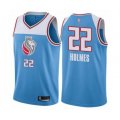Sacramento Kings #22 Richaun Holmes Swingman Blue Basketball Jersey - City Edition