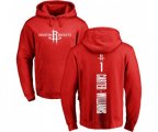 Houston Rockets #1 Michael Carter-Williams Red Backer Pullover Hoodie