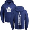 Toronto Maple Leafs #57 Travis Dermott Royal Blue Backer Pullover Hoodie