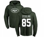 New York Jets #85 Neal Sterling Green Name & Number Logo Pullover Hoodie