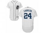 Detroit Tigers #24 Miguel Cabrera White Flexbase Authentic Collection MLB Jersey
