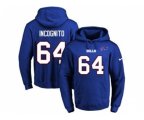 Buffalo Bills #64 Richie Incognito Royal Blue Name & Number Pullover NFL Hoodie