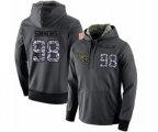 Tennessee Titans #98 Jeffery Simmons Stitched Black Anthracite Salute to Service Player Performance Hoodie