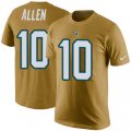 Jacksonville Jaguars #10 Brandon Allen Gold Rush Pride Name & Number T-Shirt