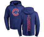Chicago Cubs #27 Addison Russell Royal Blue Backer Pullover Hoodie