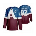 Colorado Avalanche #92 Gabriel Landeskog Authentic Burgundy Blue 2020 Stadium Series Hockey Jersey
