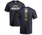 Los Angeles Chargers #58 Thomas Davis Sr Navy Blue Backer T-Shirt