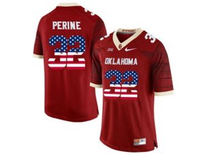 2016 US Flag Fashion Men\'s Oklahoma Sooners Samaje Perine #32 College Limited Football Jersey - Crimson