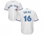 Toronto Blue Jays #16 Freddy Galvis Replica White Home Baseball Jersey