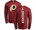 Washington Redskins #9 Sonny Jurgensen Maroon Backer Long Sleeve T-Shirt