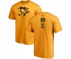 NHL Adidas Pittsburgh Penguins #68 Jaromir Jagr Gold One Color Backer T-Shirt