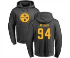 Pittsburgh Steelers #94 Tyson Alualu Ash One Color Pullover Hoodie