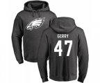 Philadelphia Eagles #47 Nate Gerry Ash One Color Pullover Hoodie