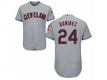 Cleveland Indians #24 Manny Ramirez Grey Flexbase Authentic Collection MLB Jersey