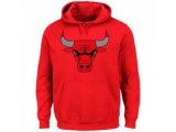Chicago Bulls Majestic Current Logo Tech Patch Red Pullover Hoodie