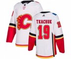 Calgary Flames #19 Matthew Tkachuk Authentic White Away Hockey Jersey