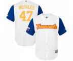 Venezuela Baseball #47 Franklin Morales White 2017 World Baseball Classic Replica Team Jersey