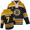 Boston Bruins #7 Phil Esposito Premier Black Sawyer Hooded Sweatshirt NHL Jersey