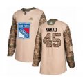 New York Rangers #45 Kaapo Kakko Authentic Camo Veterans Day Practice Hockey Jersey