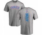 Oklahoma City Thunder #7 Darius Bazley Ash Backer T-Shirt