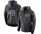 Seattle Seahawks #49 Shaquem Griffin Stitched Black Anthracite Salute to Service Player Performance Hoodie