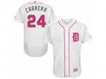 Detroit Tigers #24 Miguel Cabrera Authentic White Fashion Flex Base MLB Jersey