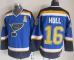 St. Louis Blues #16 Brett Hull Light Blue CCM Throwback Stitched NHL Jersey