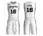 San Antonio Spurs #16 Pau Gasol Swingman White Basketball Suit Jersey - Association Edition