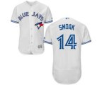 Toronto Blue Jays #14 justin smoak Majestic White Flexbase Authentic Collection Player Jersey[smoak]