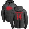 Kansas City Chiefs #14 Demarcus Robinson Ash One Color Pullover Hoodie