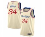Philadelphia 76ers #34 Charles Barkley Swingman Cream Basketball Jersey - 2019-20 City Edition