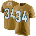Jacksonville Jaguars #34 Carlos Hyde Gold Rush Pride Name & Number T-Shirt