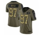 San Francisco 49ers #97 Nick Bosa 2021 Olive Camo Salute To Service Limited Stitched Football Jersey