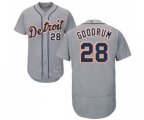 Detroit Tigers #28 Niko Goodrum Grey Road Flex Base Authentic Collection Baseball Jersey