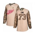Detroit Red Wings #73 Adam Erne Authentic Camo Veterans Day Practice Hockey Jersey