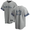 New York Yankees #13 Joey Gallo Nike Gray Road MLB Jersey - No Name