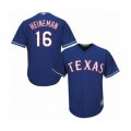 Texas Rangers #16 Scott Heineman Authentic Royal Blue Alternate 2 Cool Base Baseball Player Jersey