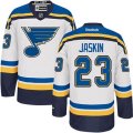 St. Louis Blues #23 Dmitrij Jaskin Authentic White Away NHL Jersey