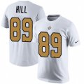 New Orleans Saints #89 Josh Hill White Rush Pride Name & Number T-Shirt