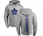 Toronto Maple Leafs #16 Mitchell Marner Ash Backer Pullover Hoodie