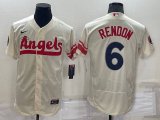 Los Angeles Angels #6 Anthony Rendon Cream 2022 City Connect Flex Base Stitched Jersey